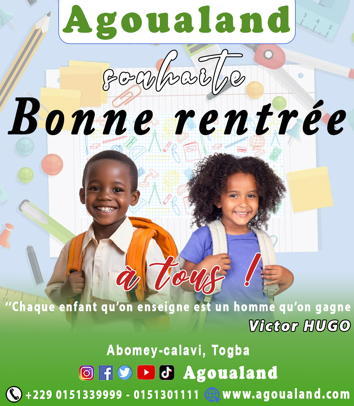 Bonne rentrée à toutes et à tous